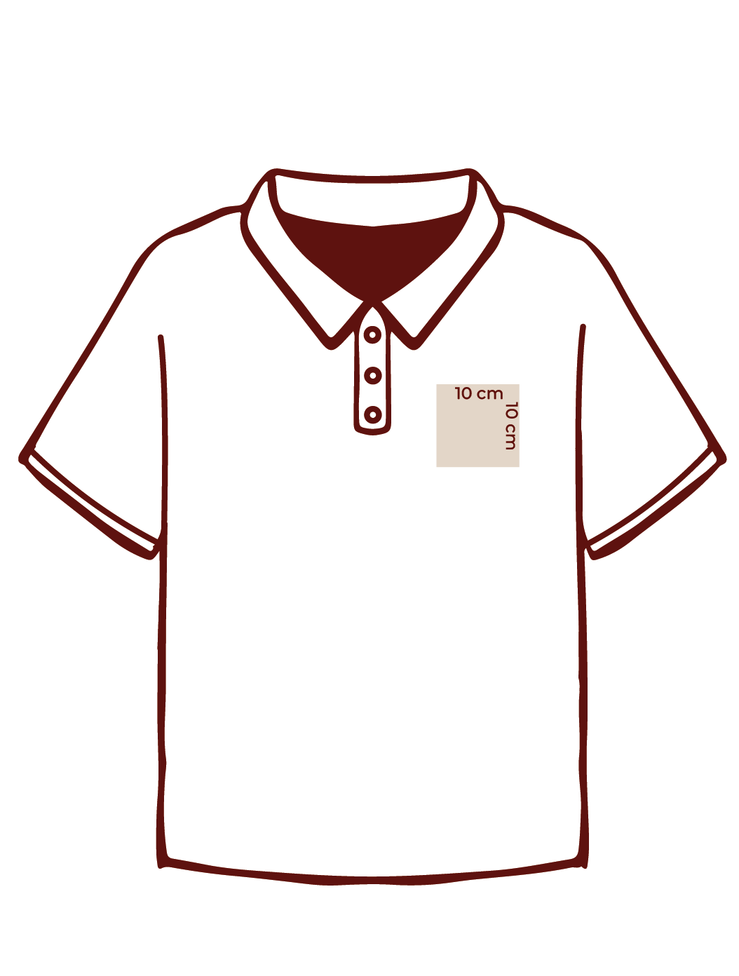 zone d'impression polo dimensions