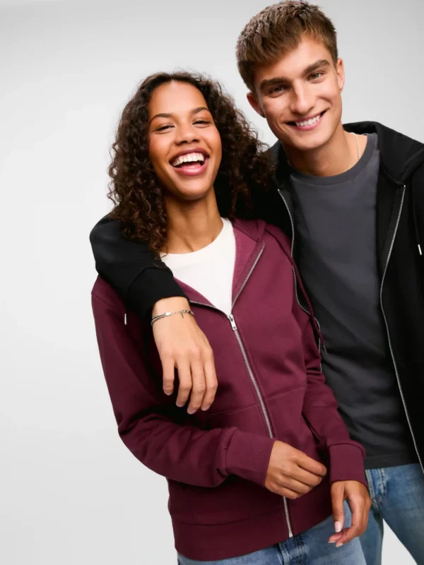 Sweat à capuche zippé unisexe