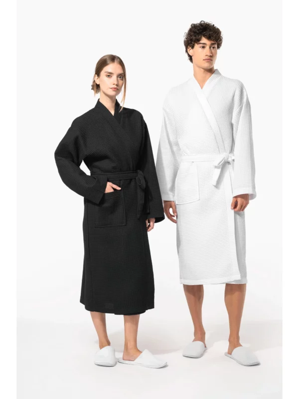Peignoir kimono nid d'abeille