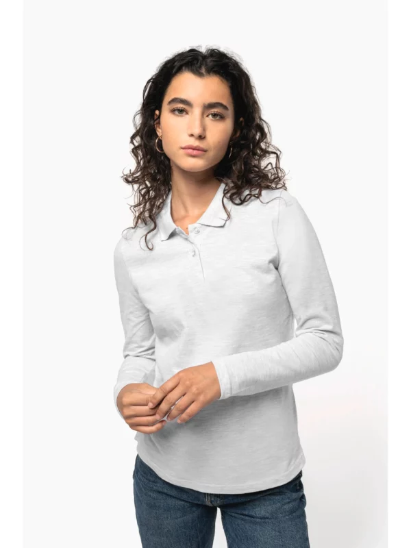 Polo manches longues femme