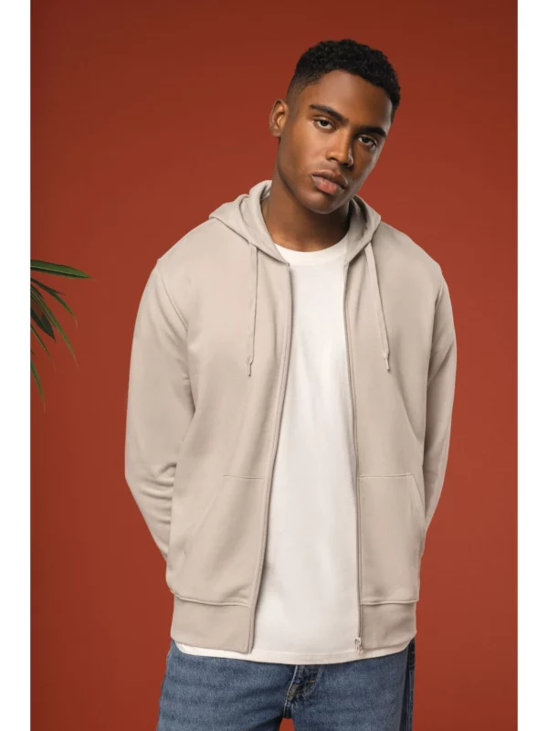 Sweat-shirt écoresponsable zippé à capuche homme