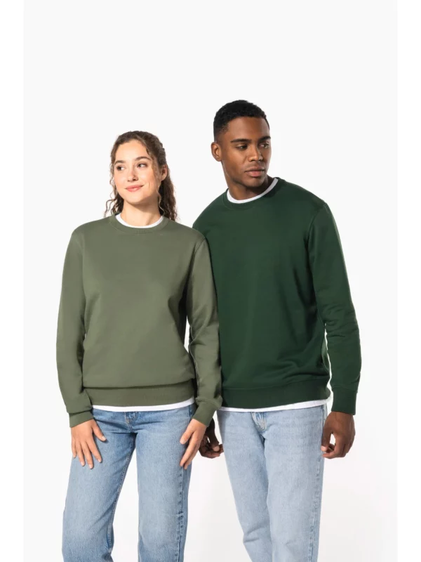 Sweat-shirt recyclé col rond unisexe