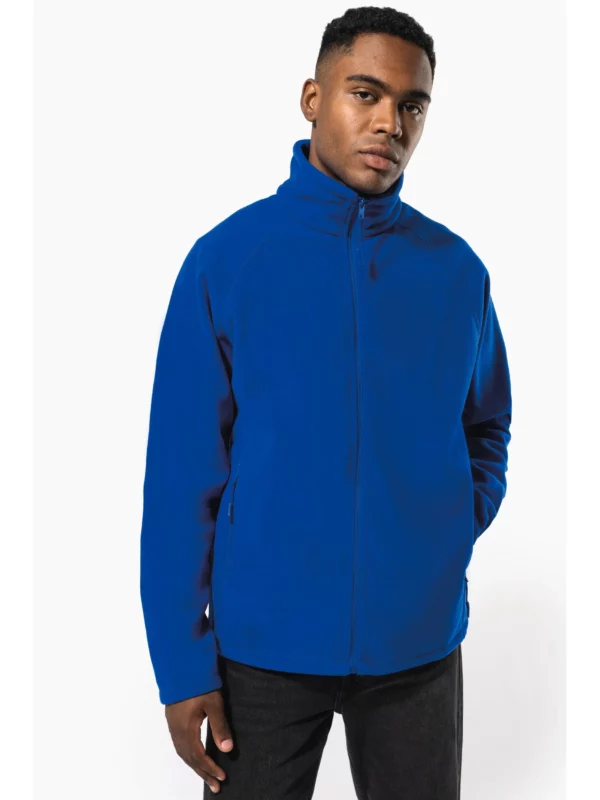Veste micropolaire zippée manches raglan homme