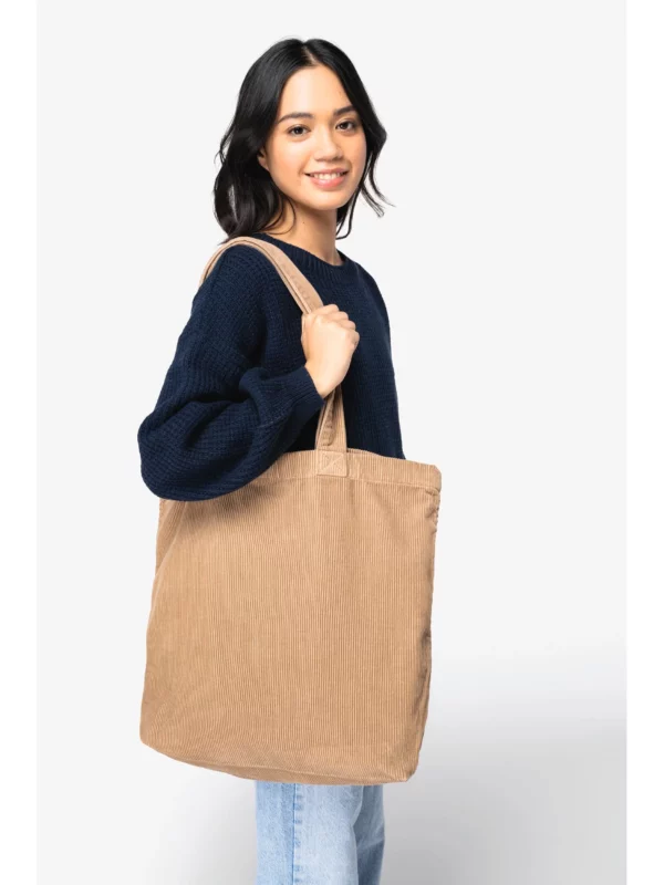 Sac écoresponsable délavé en velours côtelé