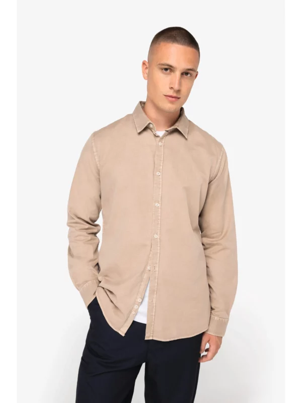 Chemise écoresponsable délavée homme