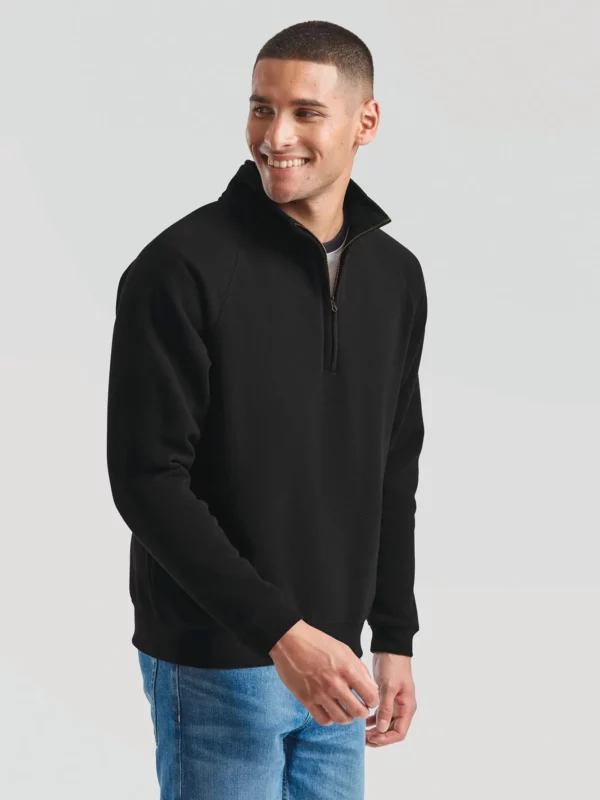Sweat-shirt col zippé Premium (62-032-0)