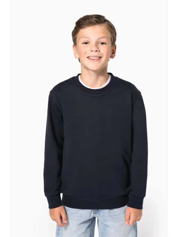 Sweat-shirt recyclé col rond enfant