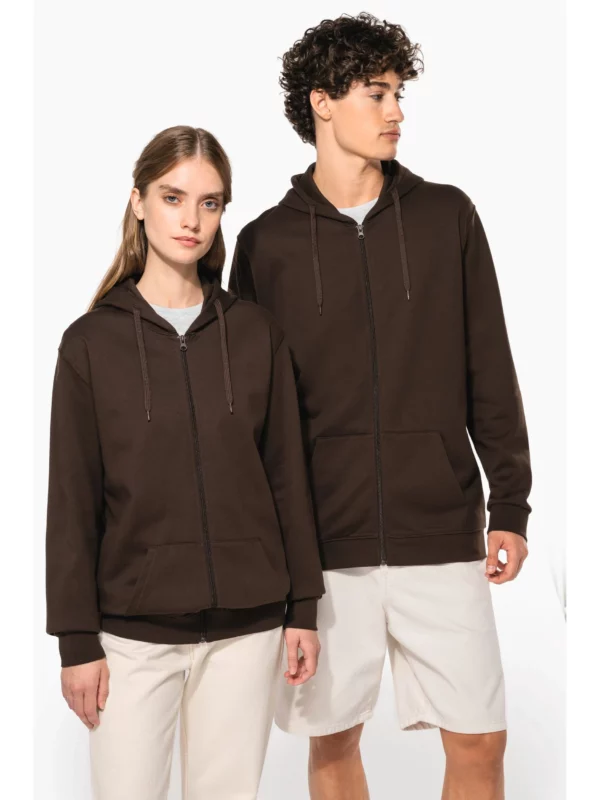 Sweat-shirt zippé capuche unisexe
