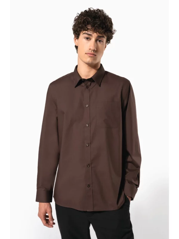 Chemise popeline polycoton entretien facile homme