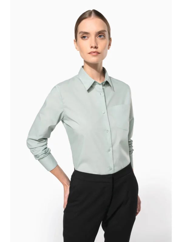 Chemise popeline polycoton entretien facile femme