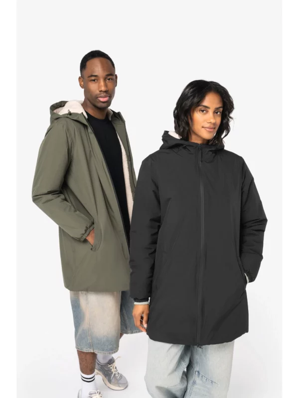 Veste écoresponsable imperméable doublée en sherpa unisexe