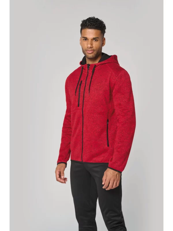 Veste à capuche chinée homme