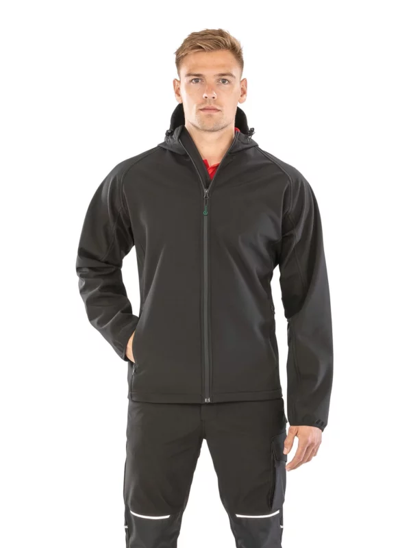 Veste softshell recyclée 3 couches à capuche homme